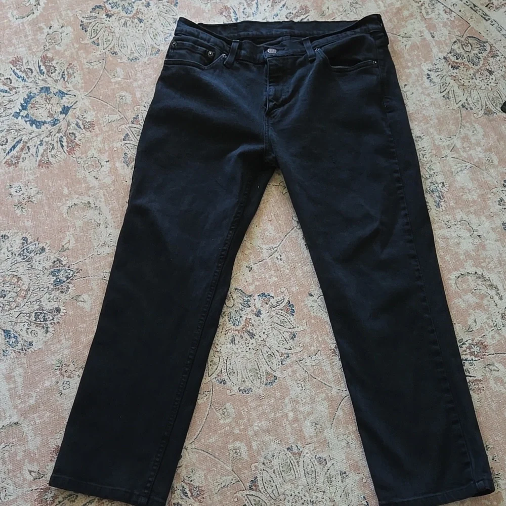 Levis 511 Jeans Mens 33x26 Black Authentic Straight Premium Classic Jeans EUC